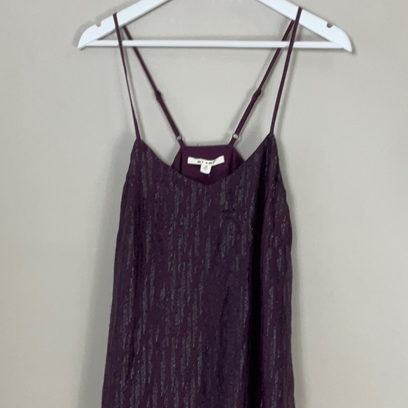 Francesca’s Collections | Purple “Zelda” Shimmer Mini Shift Dress - Picture 3 of 13